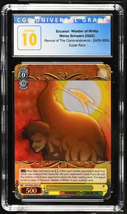 Weiss Schwarz GRADED Escanor Wielder of Rhitta SX05-005S SR 10 - Image 1