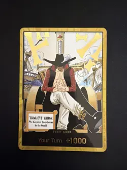 DON!! Card (Dracule Mihawk) (Gold) The Azure Sea's Seven Foil - Image 1