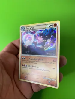 Lucario 14/95 Call Of Legends Cracked Ice Holo Pokemon Card MP - Image 4