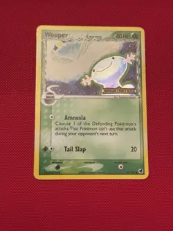 Pokemon TCG Wooper Grass Delta Species Card 71/101 Dragon Frontiers 2006 Holo - Image 2
