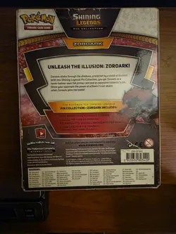 Shining Legends Zoroark Pin Collection Box Promo Card Booster Packs Pin - Image 2