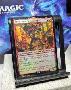 MTG Teenage Mutant Ninja Turtles Slash, Reptile Rampager, NM, Foil, Ships Quick - Image 1