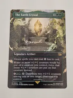 MTG The Earth Crystal Foil #342 Final Fantasy Borderless Rare NM - Image 1