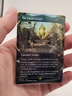 MTG The Earth Crystal Foil #342 Final Fantasy Borderless Rare NM - Image 5