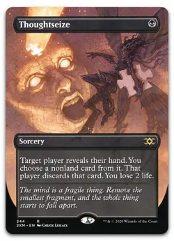 Thoughtseize (Borderless) #344 (NM) Double Masters 2XM Magic MTG - Image 1