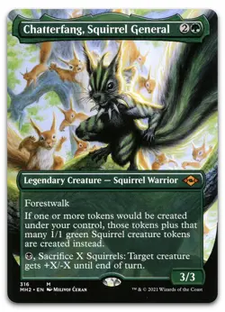 Chatterfang, Squirrel General (Borderless) #316 NM Modern Horizons 2 Magic MTG - Image 1