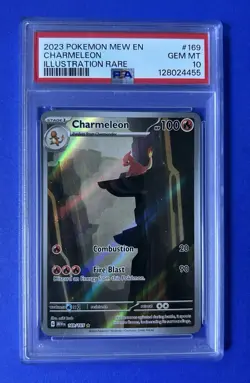 2023 Pokemon Mew En Charmeleon Illustration Rare #169 PSA 10 GEM MT - Image 1