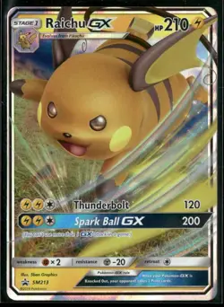 Pokemon TCG Pokemon Raichu GX Raichu Promo Holo SM213 - Image 1