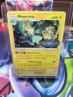Manectric SM130 Sun And Moon SM Celestial Storm Prerelease Promo Stamped Pokemon - Image 1