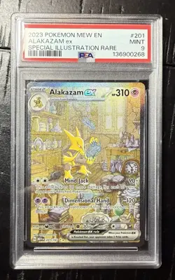 2023 Pokemon - S&V 151 - Alakazam EX #201 - Special Illustration Rare - PSA 9 - Image 1