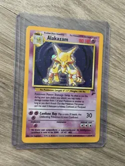 Pokemon Alakazam Base Set 2 1/130 Holo Rare - Image 3
