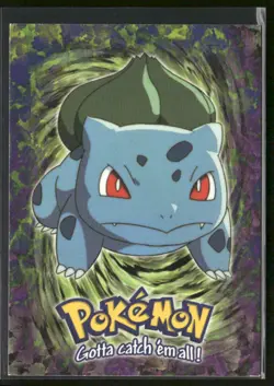 Pokemon Topps Bulbasaur E1 of 12 Blue Logo - Image 1