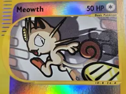 Pokemon Base Set Expedition #121/165 Reverse Holo MEOWTH --never played-- - Image 3
