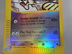 Pokemon Base Set Expedition #121/165 Reverse Holo MEOWTH --never played-- - Image 4