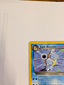 Dark Blastoise 20/82 Team Rocket Vintage 1999 Pokemon TCG WotC Non Holo Rare Nea - Image 2