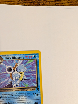 Dark Blastoise 20/82 Team Rocket Vintage 1999 Pokemon TCG WotC Non Holo Rare Nea - Image 3