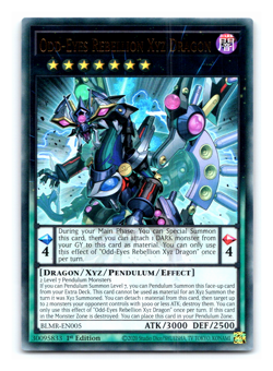 Odd-Eyes Rebellion Xyz Dragon - BLMR-EN005 - Ultra Rare - 1st Edition Yugioh - Image 1