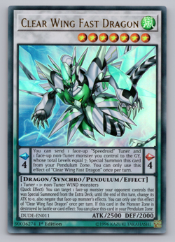 Clear Wing Fast Dragon - DUDE-EN011 - Ultra Rare - 1st Edition Yugioh - Image 1