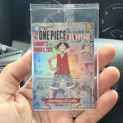 Bandai Namco One Piece US Voyage Monkey.D.Luffy Holo Leader Card Lot - Image 1