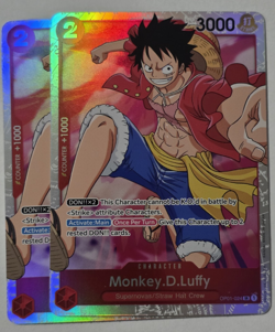 One Piece Monkey.D.Luffy (024) OP01-024 Romance Dawn NM FOIL X2 - Image 1
