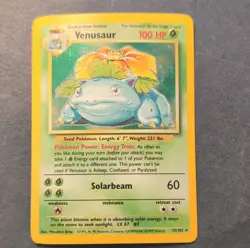 Pokemon Venusaur Base Set 2 Holo Rare English TCG Card #018/130 1999 100 HP - Image 1