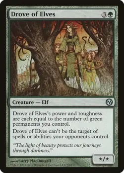 Drove of Elves - Medium Play MTG Duels of the Planeswalkers - Image 1