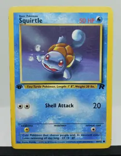 2000 Pokemon TCG Team Rocket Squirtle 1st Edition Card 68/82 MP - FREE SHIPPING - Image 1