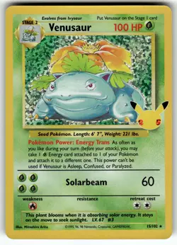 Venusaur 15/102 Celebrations: Classic Collection NM Pokemon Card TCG - Image 1