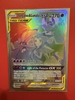 Pokemon Solgaleo & Lunala GX Secret Rare 254/236 – Cosmic Eclipse – NM Tag Team - Image 2
