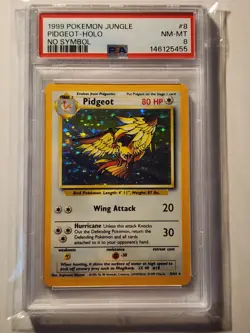 Pokemon Pidgeot 8/64 Jungle No Symbol PSA 8 - Image 1