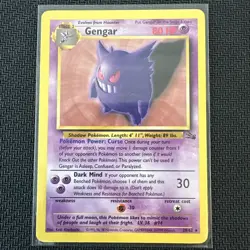 Gengar 20/62 Rare Non-Holo - Fossil Set - 1999 WOTC Pokemon Card LP - Image 1