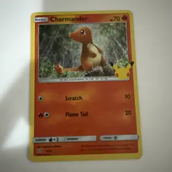 CHARMANDER 9/25 HOLO 25TH ANNIVERSARY MCDONALD'S POKEMON TCG NM-LP - Image 1