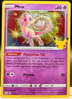 Mew 011/025 Holo Rare Celebrations Pokemon TCG NM - Image 1