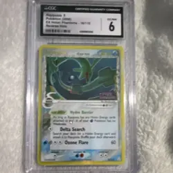 Pokemon Rayquaza Reverse Holo EX Holon Phantoms 16/110 CGC 6 2006 80 HP - Image 1