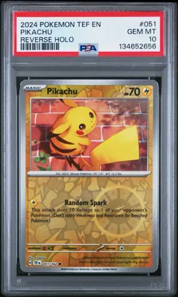 PSA 10 Pikachu Reverse Holo #051 Pokemon Tef Temporal Forces 💎💎💎 - Image 1