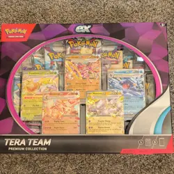 Pokemon TCG Tera Team Premium Collection Box Foil Booster Arcanine Mewtwo - Image 1
