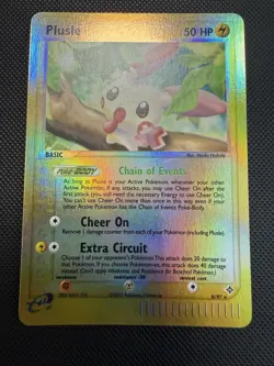 Plusle 8/97 EX Dragon Pokemon Card Reverse Holo NM- - Image 1