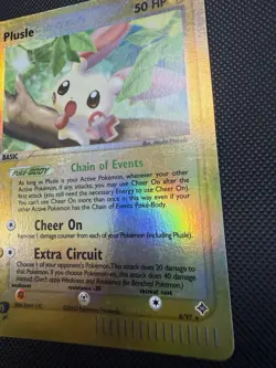 Plusle 8/97 EX Dragon Pokemon Card Reverse Holo NM- - Image 3