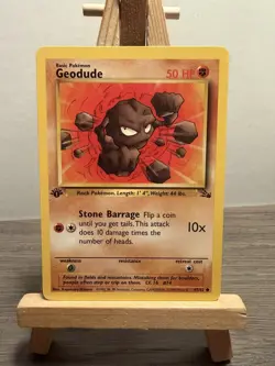 Geodude 47/62 1st Edition Fossil Common - WOTC Pokemon Card - Image 1