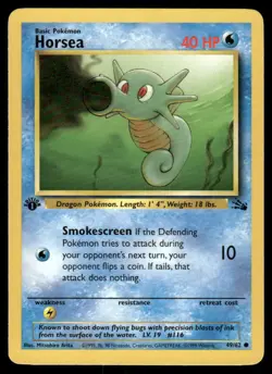 Pokemon Cards Horsea 49/62 1ST EDITION Fossil WOTC Common NM - Image 1