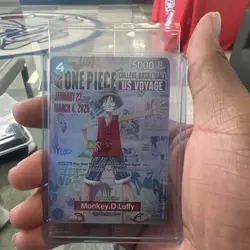 Bandai One Piece Card Game Monkey D. Luffy College Basketball US Voyage P-055 - Image 3