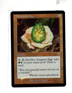 MTG SkeenAB Sungrass Egg FOIL from Odyssey. NM. - Image 1