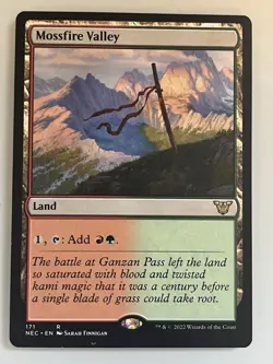 Magic: The Gathering Land Mossfire Valley MTG Rare Regular - Image 1