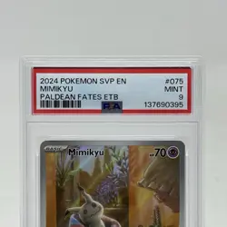 PSA 9 Mimikyu #075 2024 Pokemon Svp En Black Star Promo - Image 2