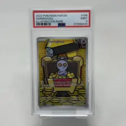 Pokemon Gimmighoul TCG 198/182 SV04 Paradox Rift Illustration Rare PSA 9 - Image 1