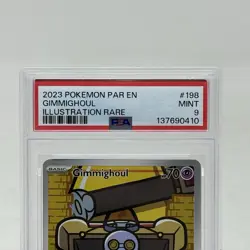 Pokemon Gimmighoul TCG 198/182 SV04 Paradox Rift Illustration Rare PSA 9 - Image 2