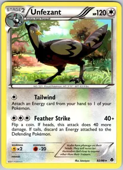 Unfezant 82/98 Rare Emerging Powers Pokemon NM - Image 1