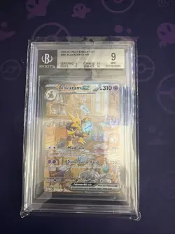 2023 Pokemon TCG Alakazam EX #201/165 Special Illustration Rare SV 151 Beckett 9 - Image 1