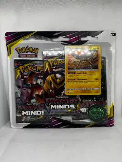Pokemon Sun & Moon UNIFIED MINDS 3 Pack Blister - Vikavolt - Image 1