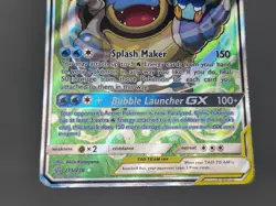 Pokemon Blastoise & Piplup GX Alternate Full Art 215/236 SM Cosmic Eclipse HP sc - Image 2